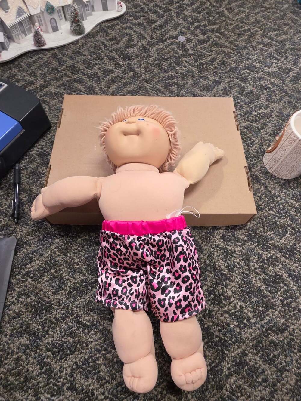 Cabbage Patch Kids Doll Vintage Blonde Hair Blue Eyes